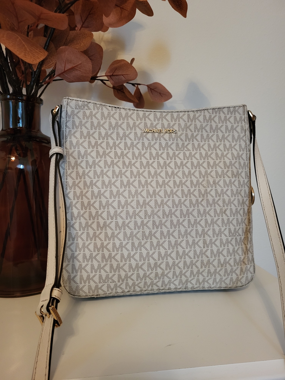 Michael Kors Large Signature Print Crossbody Bag